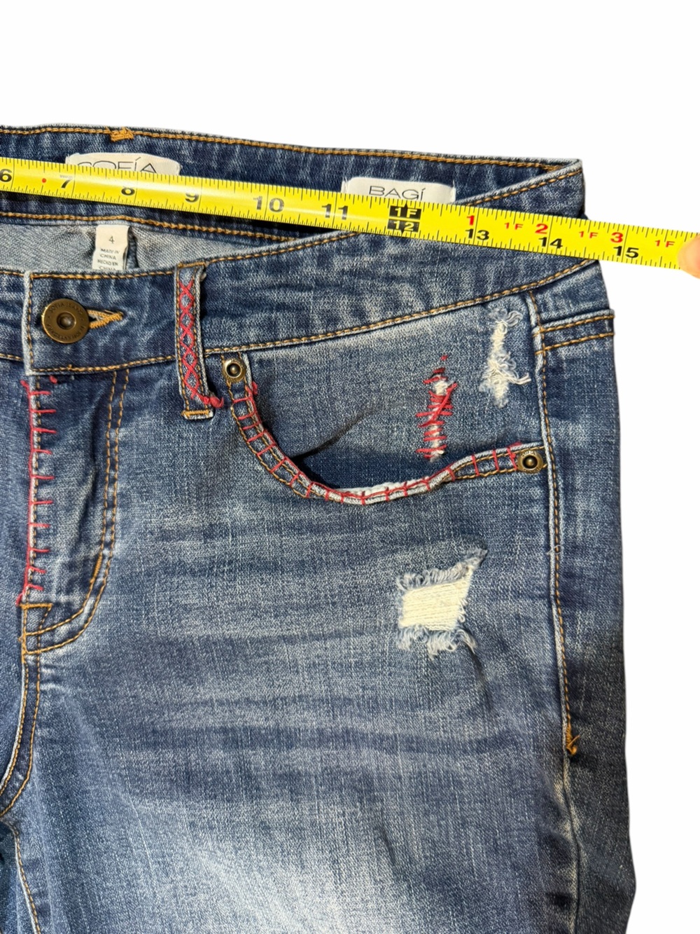Sofia Jeans by Sofia Vergara Boyfriend Jeans Size 4 Distressed Medium Wash - Picture 5 of 11